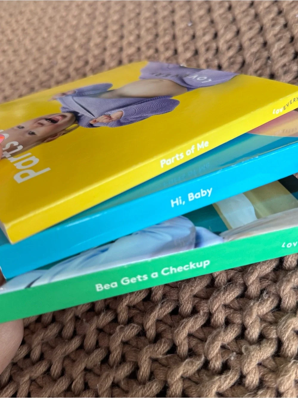 Lovevery Board Book Bundle Hi Baby + Parts of Me + Bea Gets a Checkup
